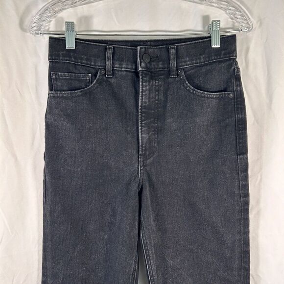 Express Jeans Women's 4 Black Mom Jean Super High Rise Cotton Blend Pockets - Picture 2 of 10